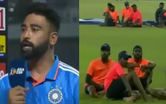 WATCH: Mohammed Siraj donates his Player of Match cash prize to grounds men in heart-whelming gesture