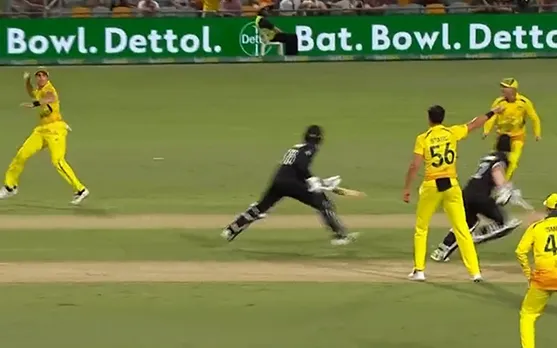 Watch: Kane Williamson and Devon Conway escape run-out after having a mix-up on the pitch