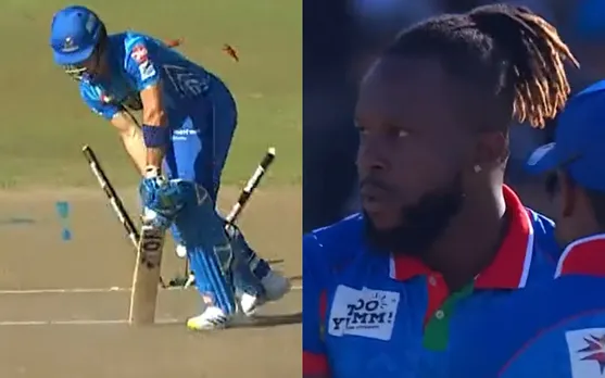 Watch: Kyle Mayers’ peach of an inswinging banana yorker to dismiss Dewald Brevis in SA20