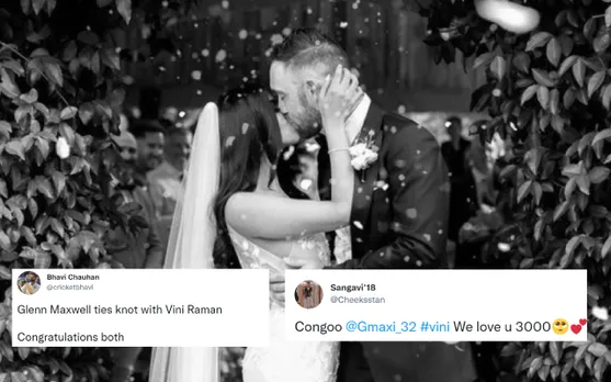 'We love u 3000'- Twitter erupts in joy as Glenn Maxwell gets married to girlfriend Vini