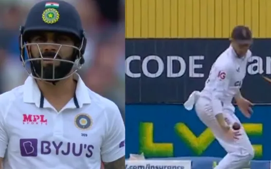 'What's going wrong with him'- Twitter surprised as Virat Kohli gets dismissed in a bizarre fashion