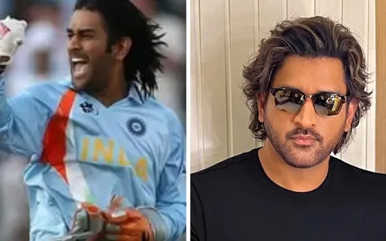 'Is k takkar ka koi model nh hoga industry me' - Fans go berserk as MS Dhoni takes internet by storm with his vintage long-hairstyle