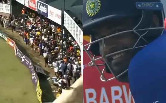Watch: Crowds chants Sanju Samson's name, he finishes the second ODI against Zimbabwe with a six
