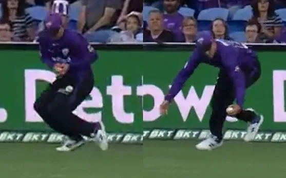 Watch: Darcy Short’s juggling catch against Adelaide Strikers in BBL goes viral