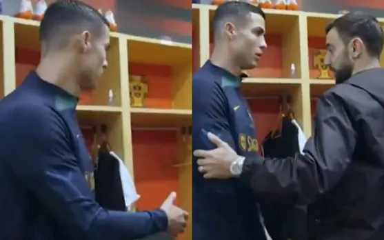 Does Bruno Fernandes Snub Cristiano Ronaldo In Dressing Room Before World Cup? Video leaves Fans Surprised