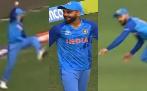 Watch: Virat Kohli’s outrageous fielding efforts in the warm-up against Australia, Videos go Viral