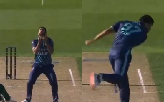Watch: Haris Rauf’s Animated Celebration After He Manages To Take A Dancing Catch On His Own Bowling