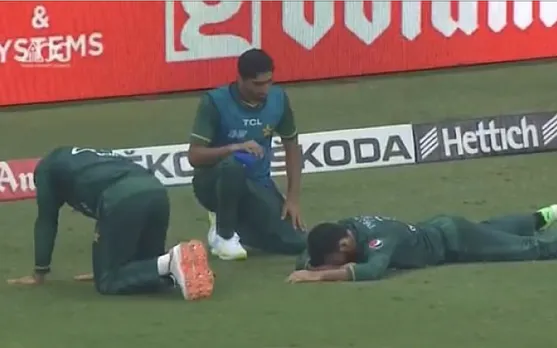 Watch: Shadab Khan and Asif Ali collide, drop a catch and conceded six runs in the Asia Cup 2022 final