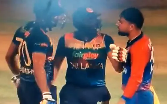 Watch: Rashid Khan and Danushka Gunathilaka engage in a verbal spat during the Sri Lanka vs Afghanistan clash