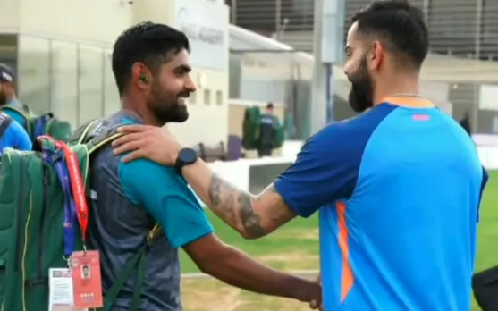 'Fan boy moment for Babar'- Twitter has mixed reactions after Quetta Gladiators post the recent picture of Babar Azam and Virat Kohli