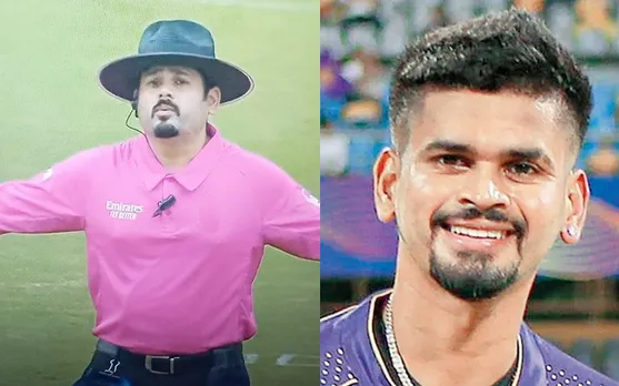 'Real account Se Aao Shreyash Iyer' - Fans react as Shreyas Iyer's look-a-like Akshay Totre officiates as umpire in ODI World Cup 2023 warm-up match