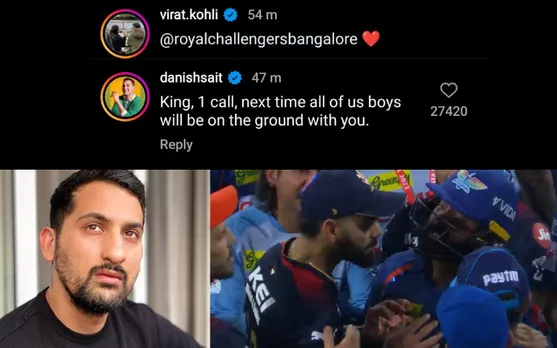 'Bhai Naveen ne call kiya toh Taliban ajaayega' - Fans react as Danish Sait's comment under Virat Kohli Instagram post after high intensity LSG vs RCB clash goes viral