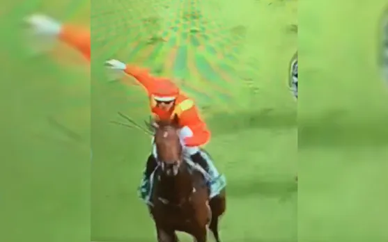 Watch: Jockey pays tribute to Shane Warne after guiding the legend's horse to a win