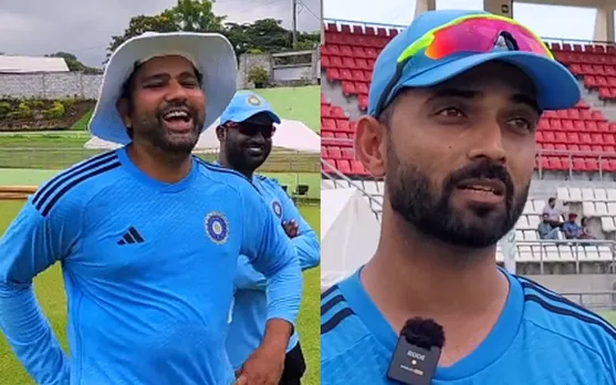 WATCH: Reporter Rohit Sharma breaks into laughter after Ajinkya Rahane's 'I am still young' statement