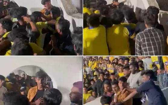 WATCH: Kerala Blasters fans bully and beat Bengaluru FC supporters after the former lost in ISL match against home team