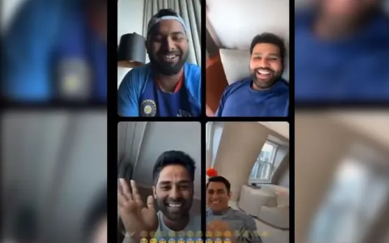 Watch: MS Dhoni's Cameo In A Live Session With Rishabh Pant, Rohit Sharma, And Suryakumar Yadav