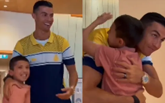 WATCH: Cristiano Ronaldo hugs the boy who lost his father in earthquake, heartwarming video goes viral