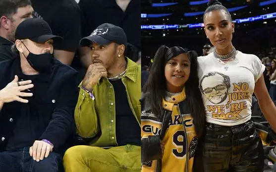 Lewis Hamilton takes break from F1 to mingle with celebrities, attends Lakers match with Leonardo DiCaprio and Kim Kardashian