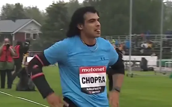 Watch: Neeraj Chopra slips on a wet run way at Kuortane Games