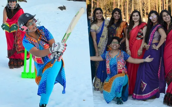 Women playing cricket in Saree is the best thing you will see on Internet today