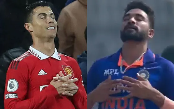 Watch: Mohammed Siraj emulates Cristiano Ronaldo's 'Nap' celebration during second ODI