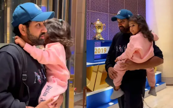Watch: Mumbai franchise share heartwarming video of Rohit Sharma and daughter Samaira