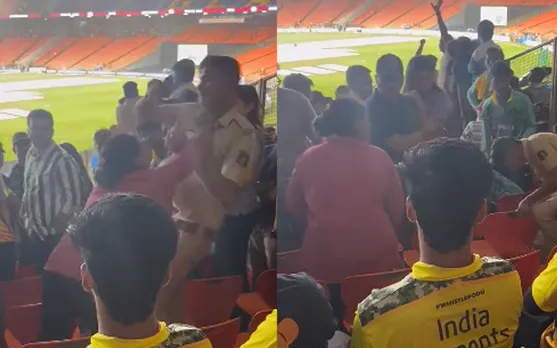 'Match to hua Hai, Aur with fighting spirit' - Fans react as a woman seen beating a policeman in the stands of Narendra Modi Stadium before IPL 2023 final