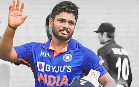 A huge Sanju Samson cut-out installed outside the venue of India's next match, pics go viral