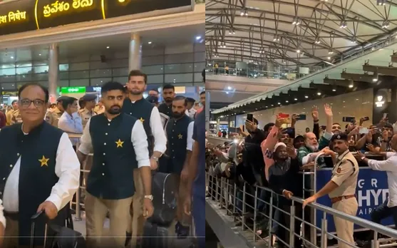 WATCH: Pakistan cricket team receives warm welcome upon arrival in Hyderabad for 2023 ODI World Cup