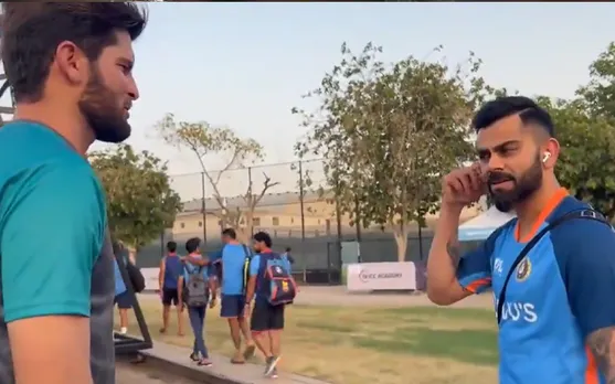 Watch: Shaheen Afridi tells Virat Kohli that he is praying for the Indian batter to get his lost form back