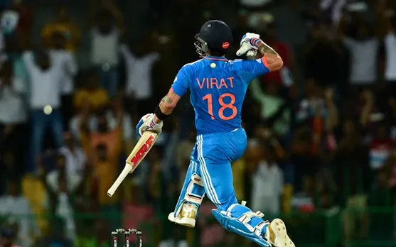 'Yaha ke Robinhood hai ye' - Fans overjoyed as Virat Kohli hits his 47th ODI century and completes 13,000 ODI runs in Asia Cup 2023 encounter against Pakistan