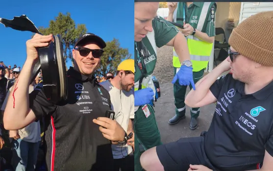 'No one even came and looked' - Fan left bleeding after getting hit by car debris at Australian Grand Prix