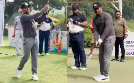 Watch: MS Dhoni shows his incredible golf skills in Kapil Dev's invitational tournament