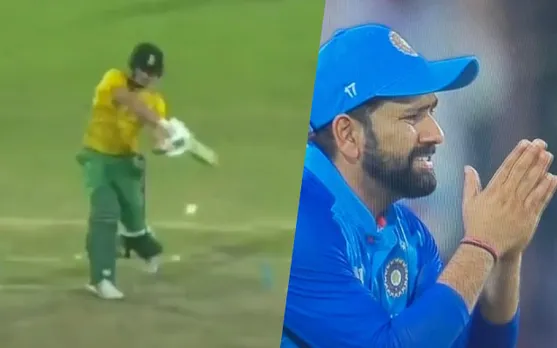 Rohit Sharma's helpless reaction caught on camera as South Africa hammer Indian bowlers in the third T20I