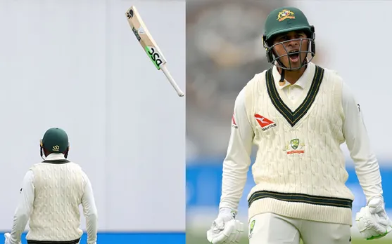 'Kya ho jab bowler fifer leke stumps fek de' - Fans react as Usman Khawaja throws bat during century celebration against England in first Ashes Test