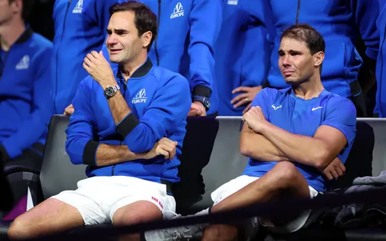 Watch: Roger Federer and Rafael Nadal tear up as the former bids farewell to Tennis