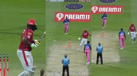 Chris Gayle fined after he threw his bat in anger after getting out on 99