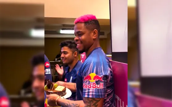 Watch: Shimron Hetmyer celebrates fiancee's birthday in the Rajasthan camp