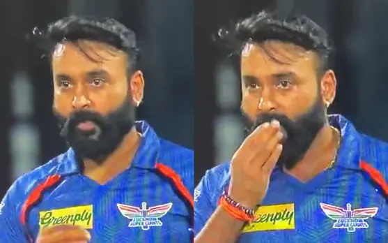 Watch: Amit Mishra applies saliva on ball during RCB vs LSG clash in IPL 2023