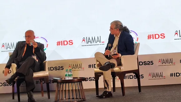 Vikram Sakhuja and Vivek Malhotra at India Digital Summit in New Delhi on Thursday, January 16, 2025.
