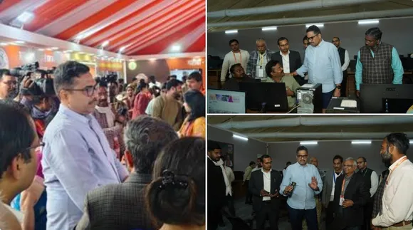 I&B secretary Sanjay Jaju at the Maha Kumbh in Prayagraj