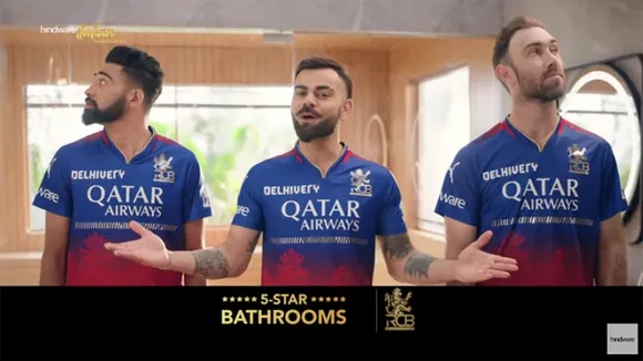Hindware Italian Collection explores bathroom singing featuring RCB players