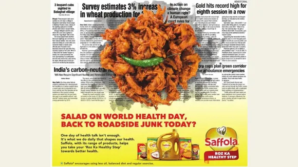 Saffola serves oily print ad reminders on World Health Day