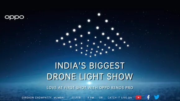 Oppo to illuminate Girgaum Chowpatty skyline with drone light show