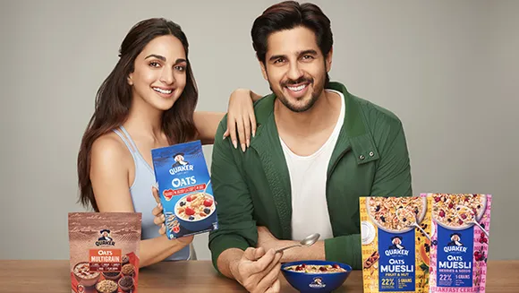 Quaker onboards Kiara Advani and Sidharth Malhotra as brand ambassadors