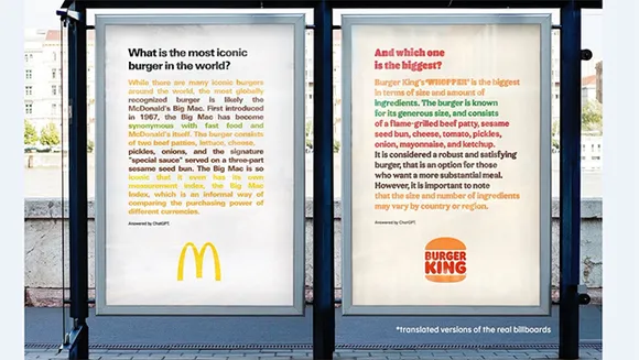 ChatGPT emerges as the clear winner in McDonald's vs Burger King billboard battle