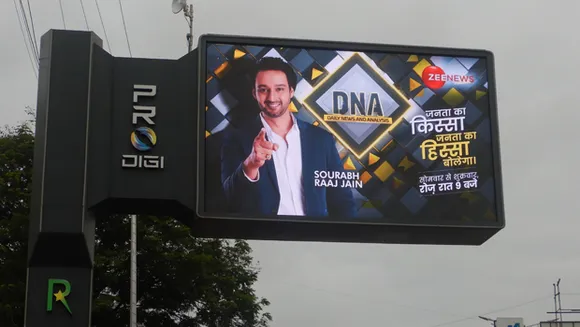 Zee News resorts to DOOH advertising to promote prime-time show DNA's comeback