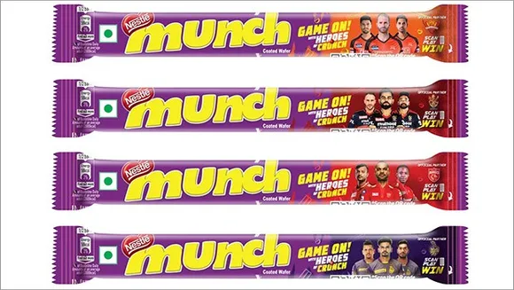Nestlé Munch joins hands with four T20 franchises for the ongoing cricket season