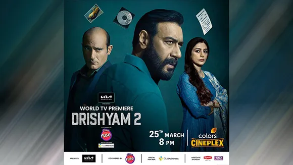 Colors Cineplex to present the world television premiere of 'Drishyam 2' movie