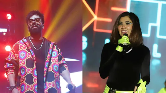 Harrdy Sandhu, Shalmali Kholgade, and Aastha Gill entertain the audience at McDonald's i'm lovin' it Live concert